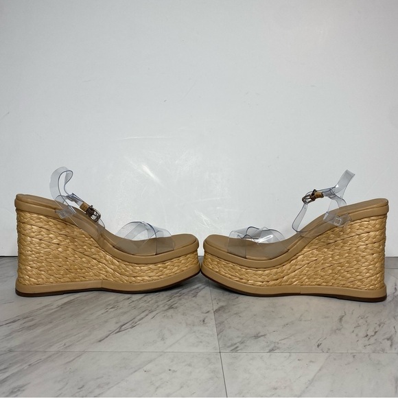 New! Schutz Caryne Wedge Heel Sandal 10 1/2 - Picture 4 of 13